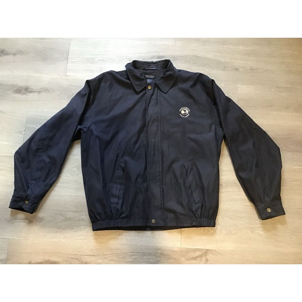 Pebble Beach Collection Jacket Mens  Large Blue Full Zip‎ Golf Windbreaker